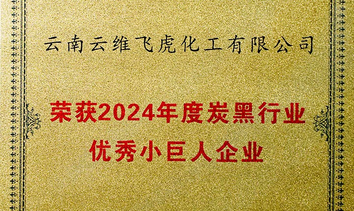 声誉加冕，，未来可期！云维飞虎公司荣膺“中国炭黑行业优异小巨人”